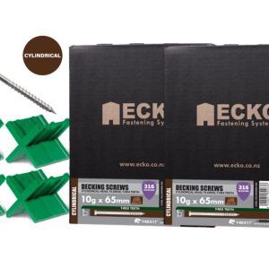 Ecko T-Rex Cylindrical Head T20 Torx Drive 10g65mm Decking Screw 316 Grade S/S Package Deal