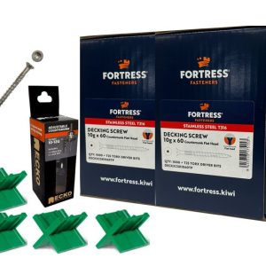 Fortress CSK Torx Deck Screw 10gx60mm + 316 S/S Package Deal