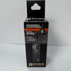 Ecko Adjustable Countersink 10 – 12g (includes 1x allen Key 2x drill bits)