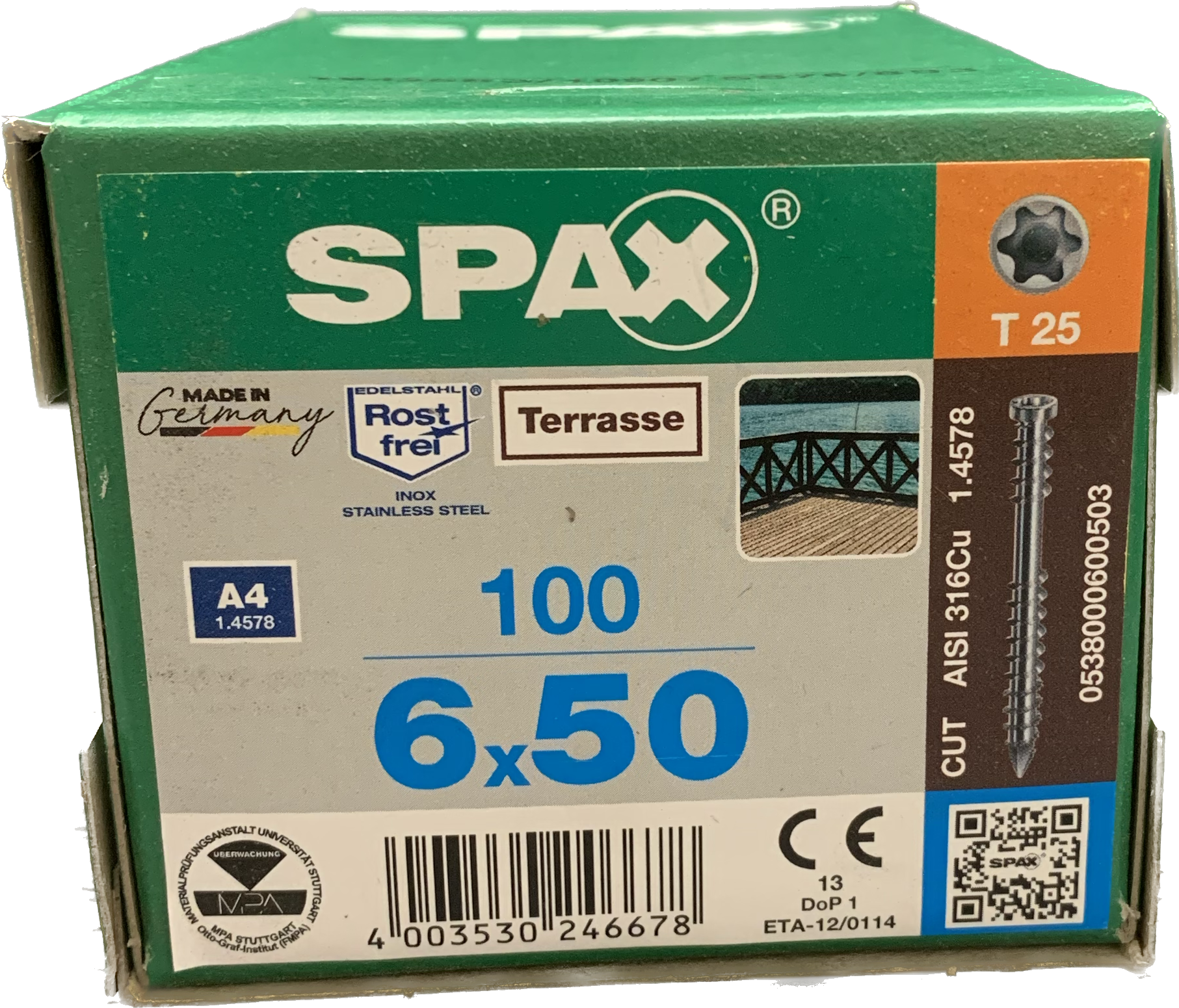 Spax 316 A4 Stainless Steel T25 Deck Screw - Image 2