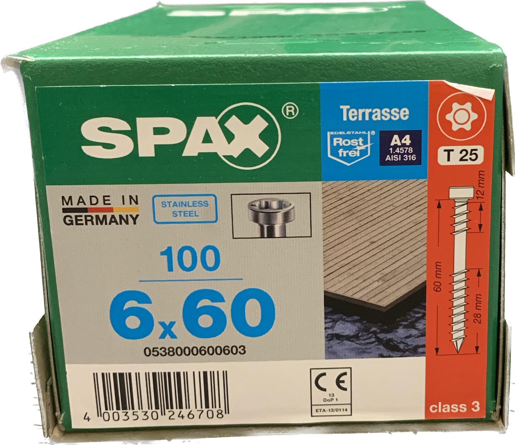 Spax 316 A4 Stainless Steel T25 Deck Screw - Image 3