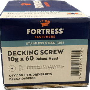 Fortress RSD Torx Deck Screw 10gx60mm + 304 S/S Bit
