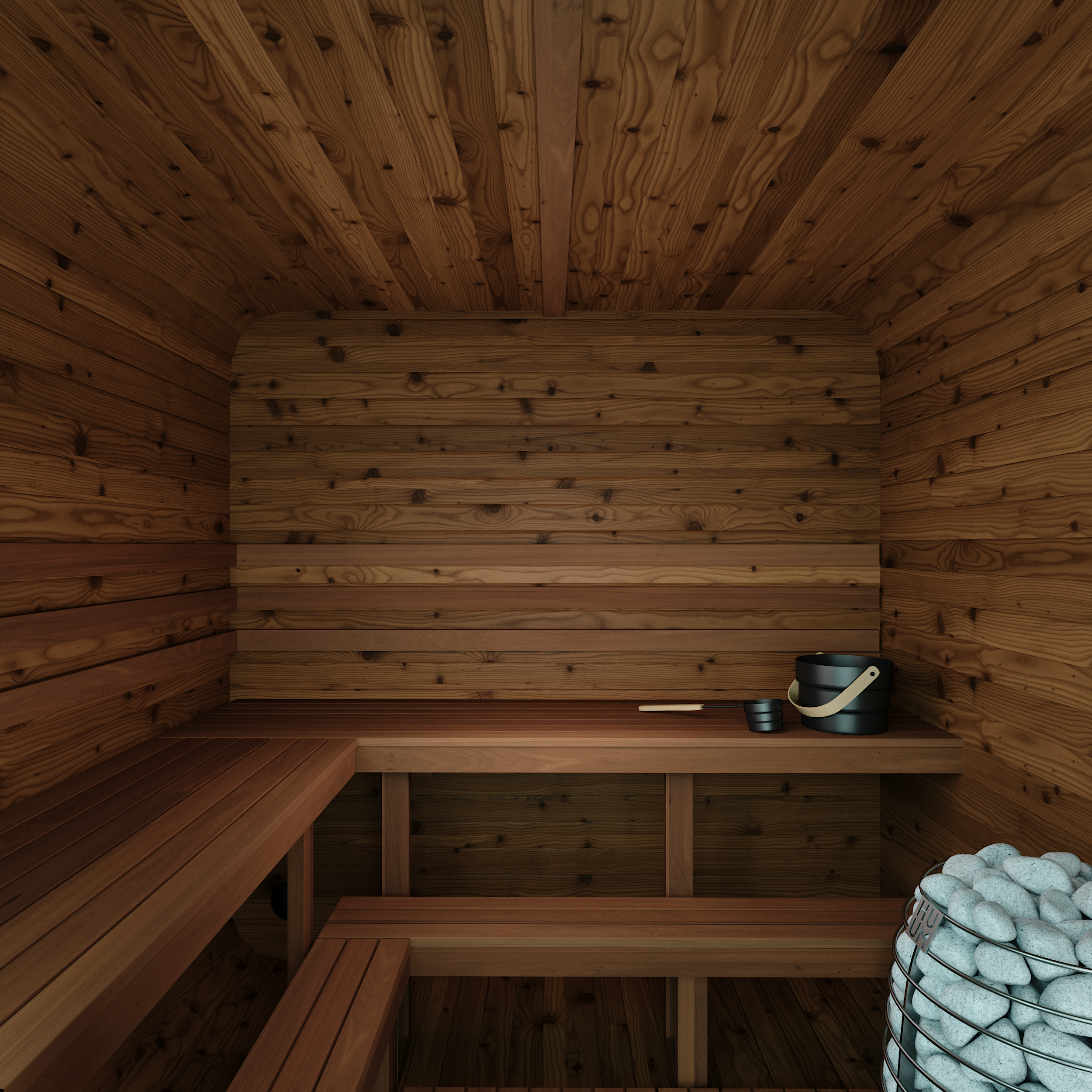 Square Barrel Sauna - Nora 250 - Image 3