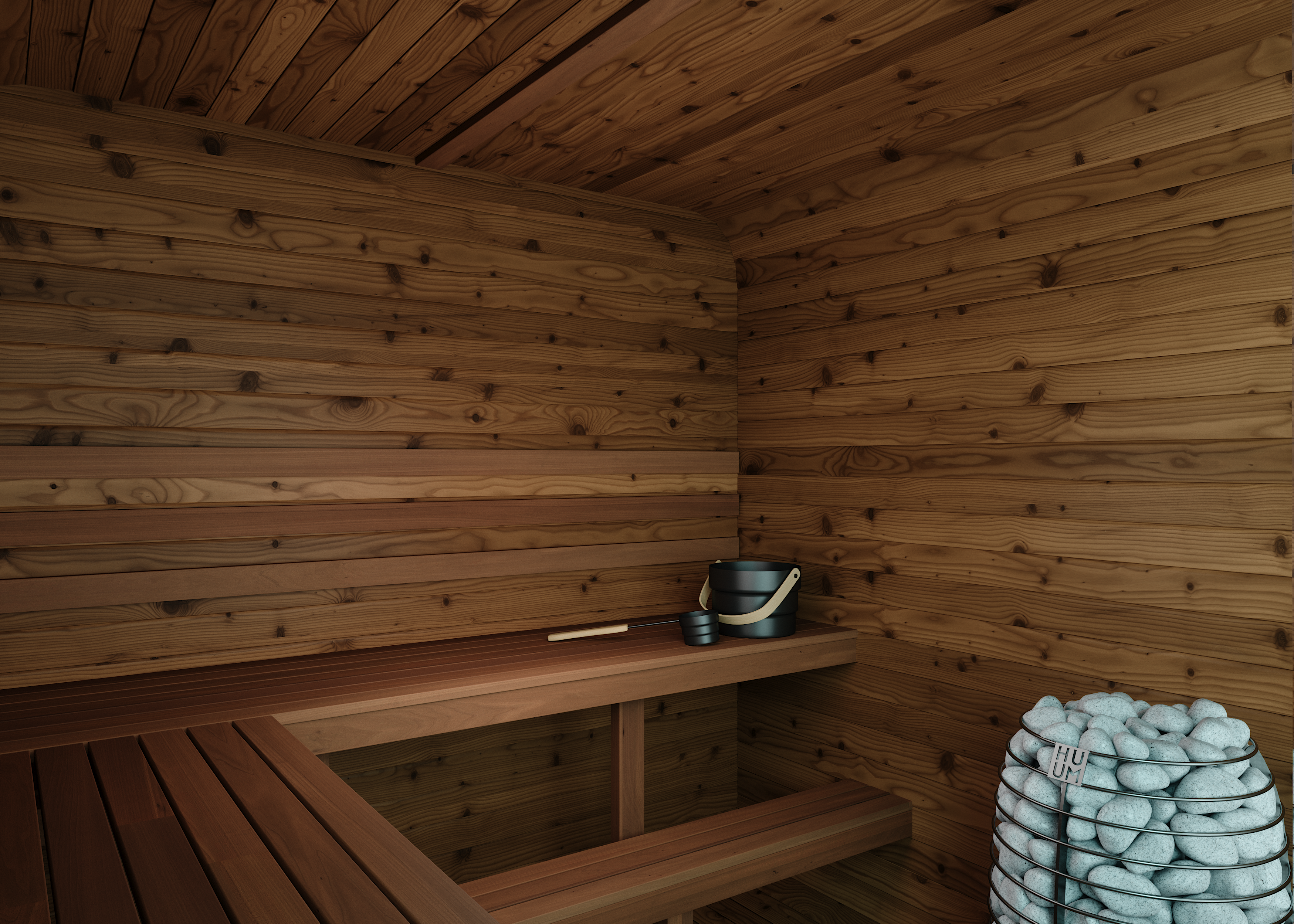 Square Barrel Sauna - Nora 250 - Image 4