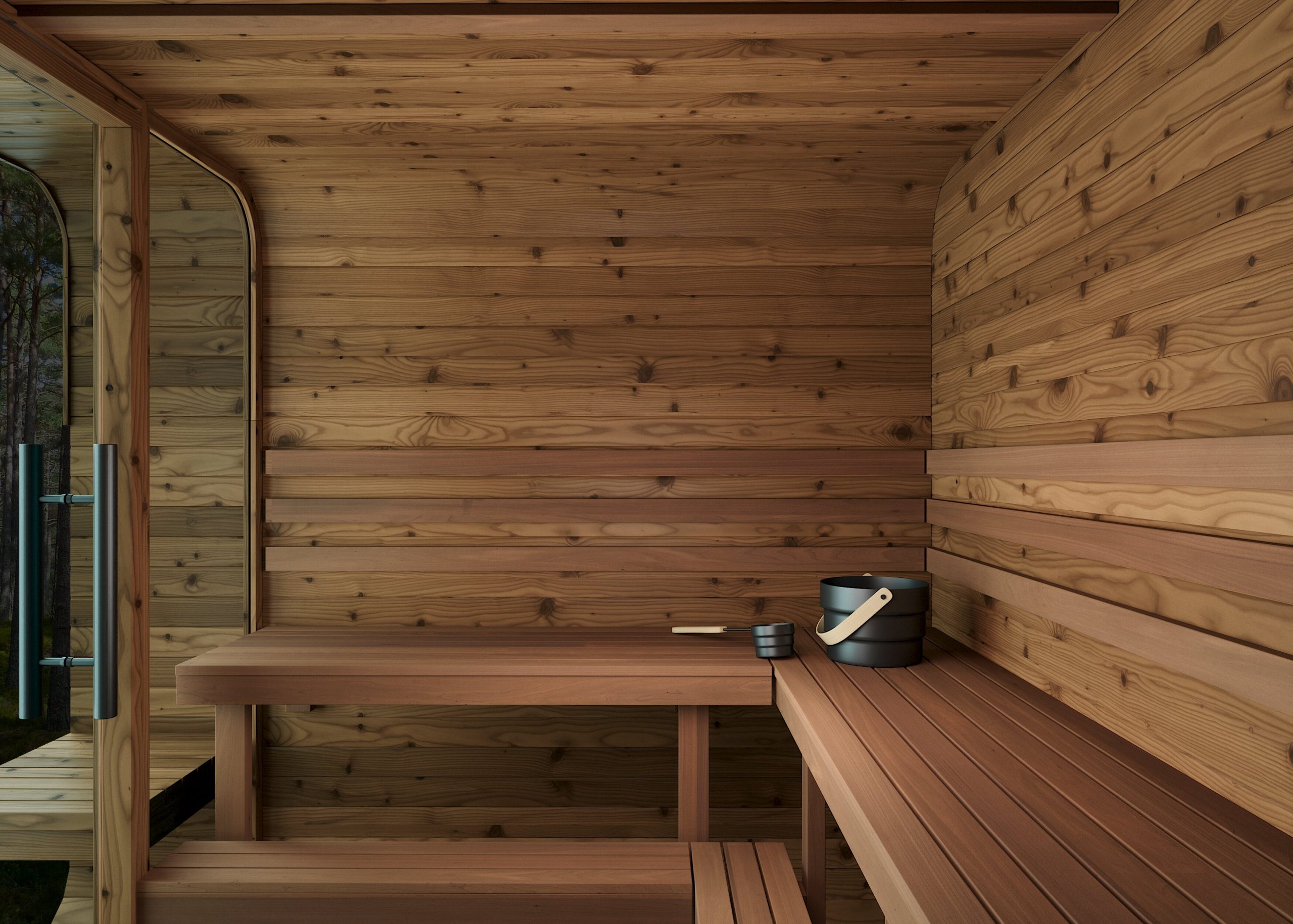 Square Barrel Sauna - Nora 250 - Image 6