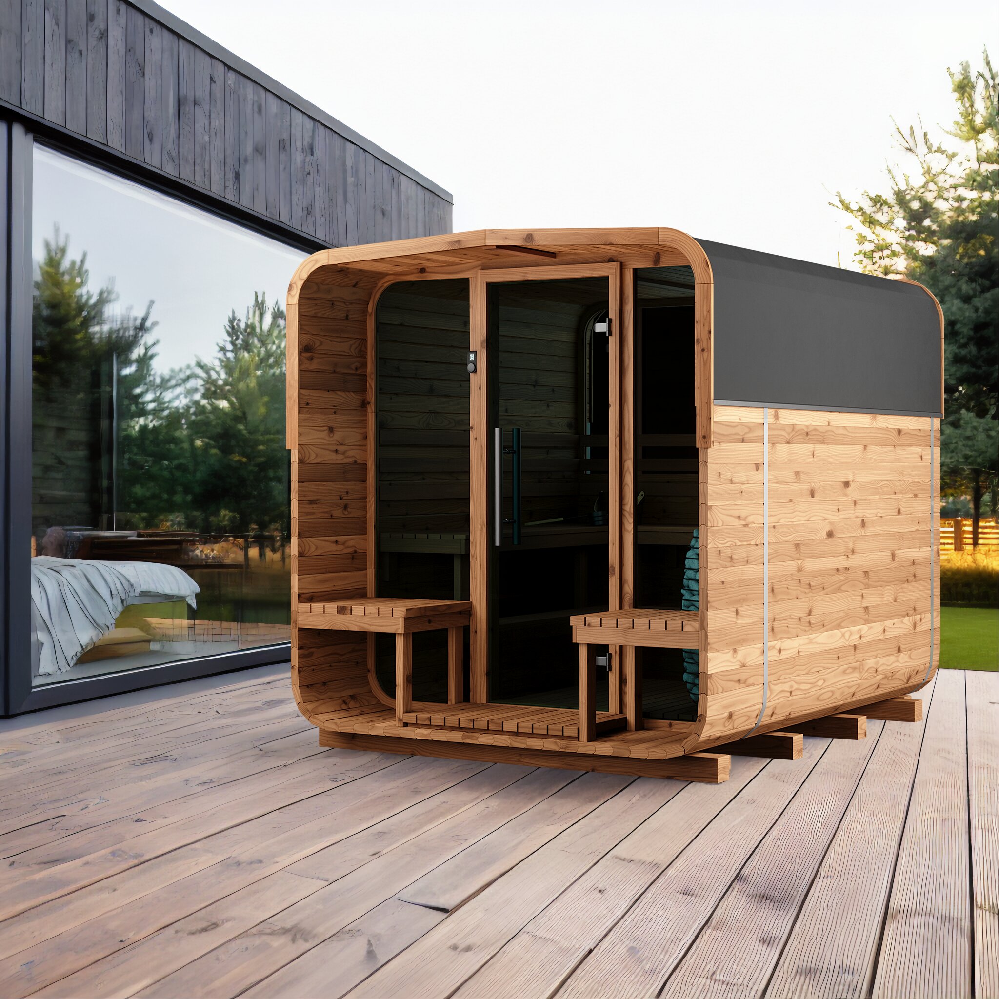 Square Barrel Sauna - Nora 250 - Image 8