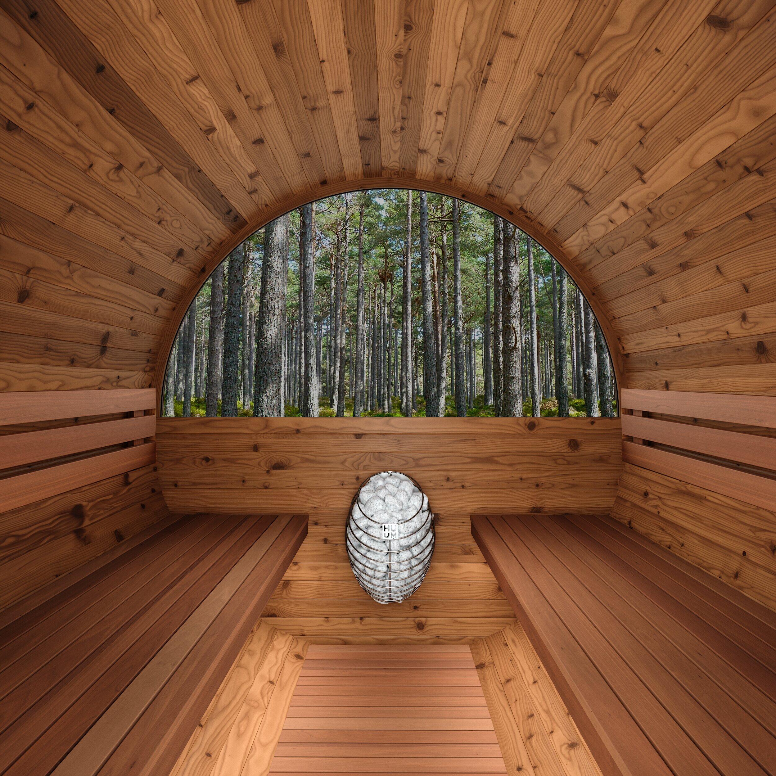 Round Barrel Sauna - Halo Comfy 225 - Image 3