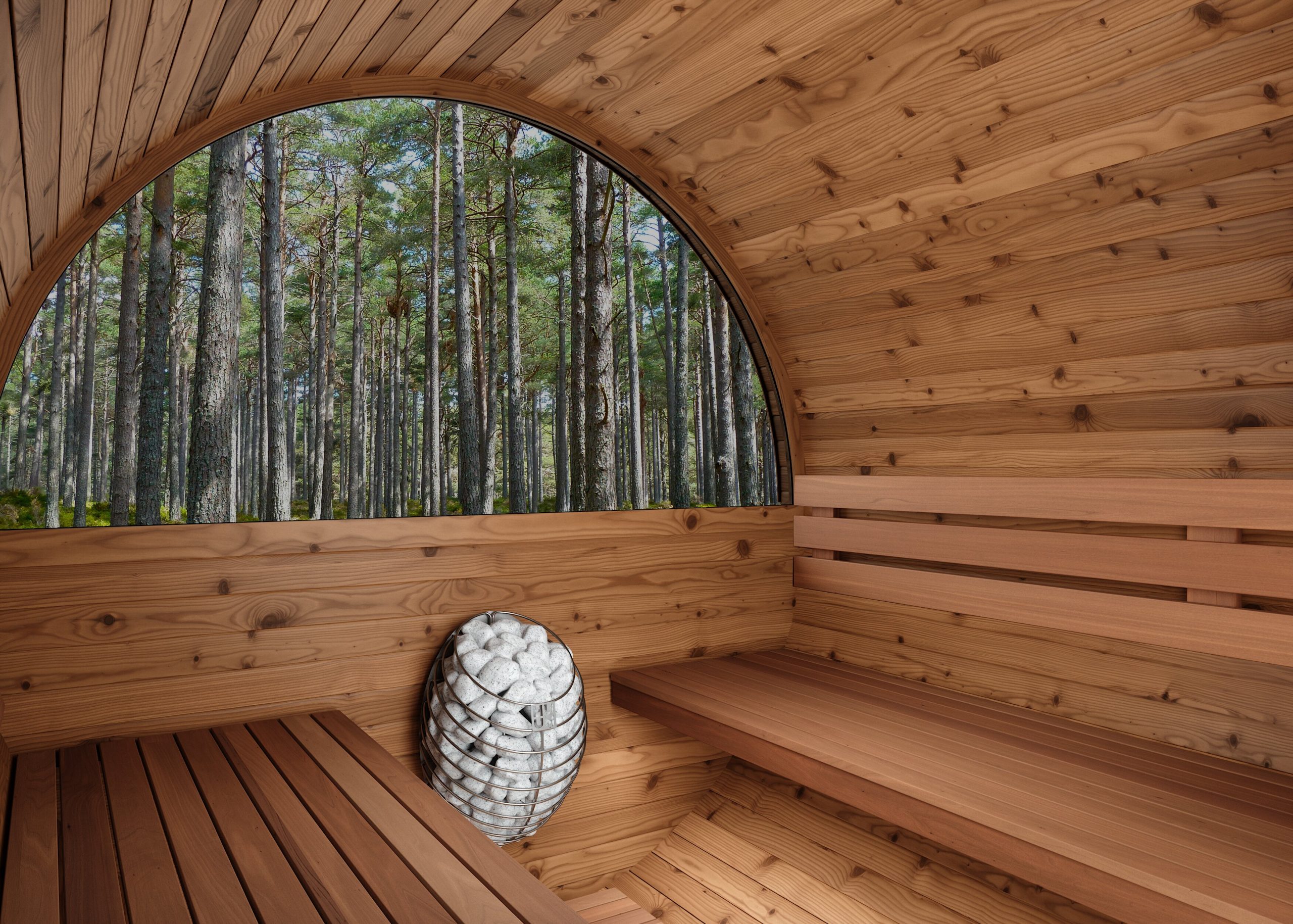 Round Barrel Sauna - Halo Comfy 225 - Image 4