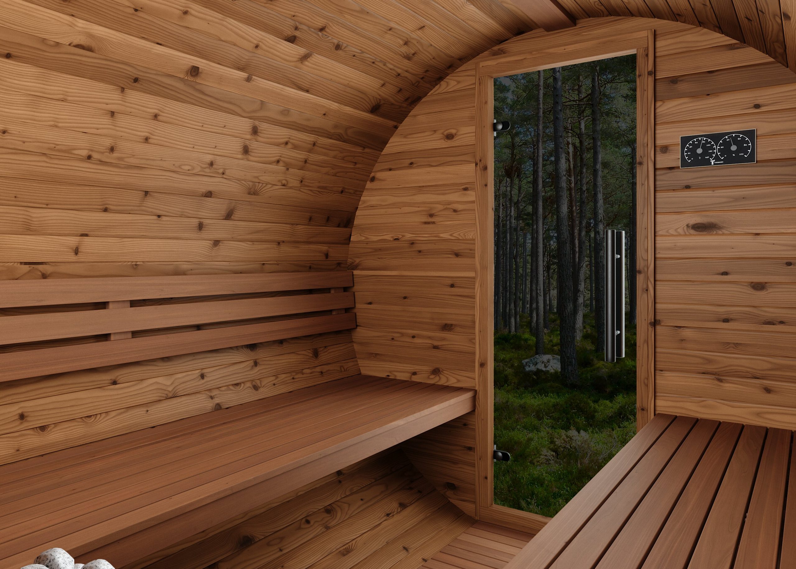 Round Barrel Sauna - Halo Comfy 225 - Image 5