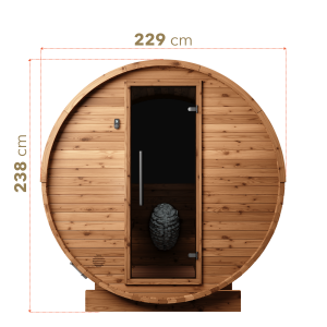 Round Barrel Sauna - Halo Comfy 225