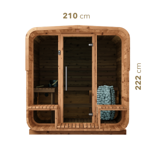 Square Barrel Sauna - Nora 210