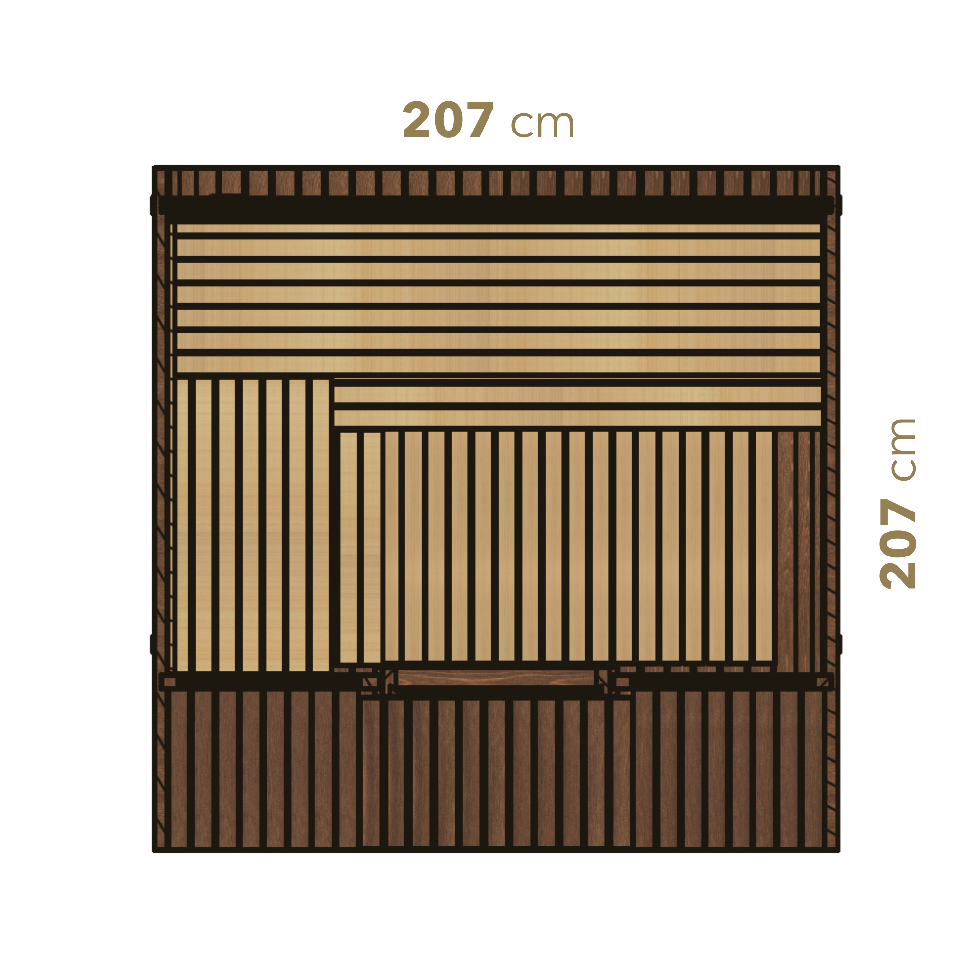 Square Barrel Sauna - Nora 210 - Image 3