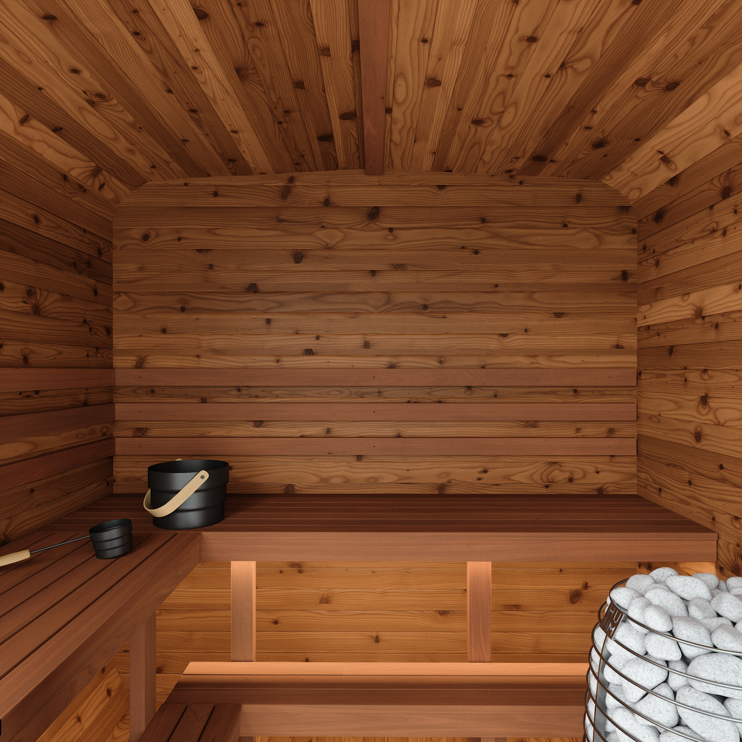 Square Barrel Sauna - Nora 210 - Image 5