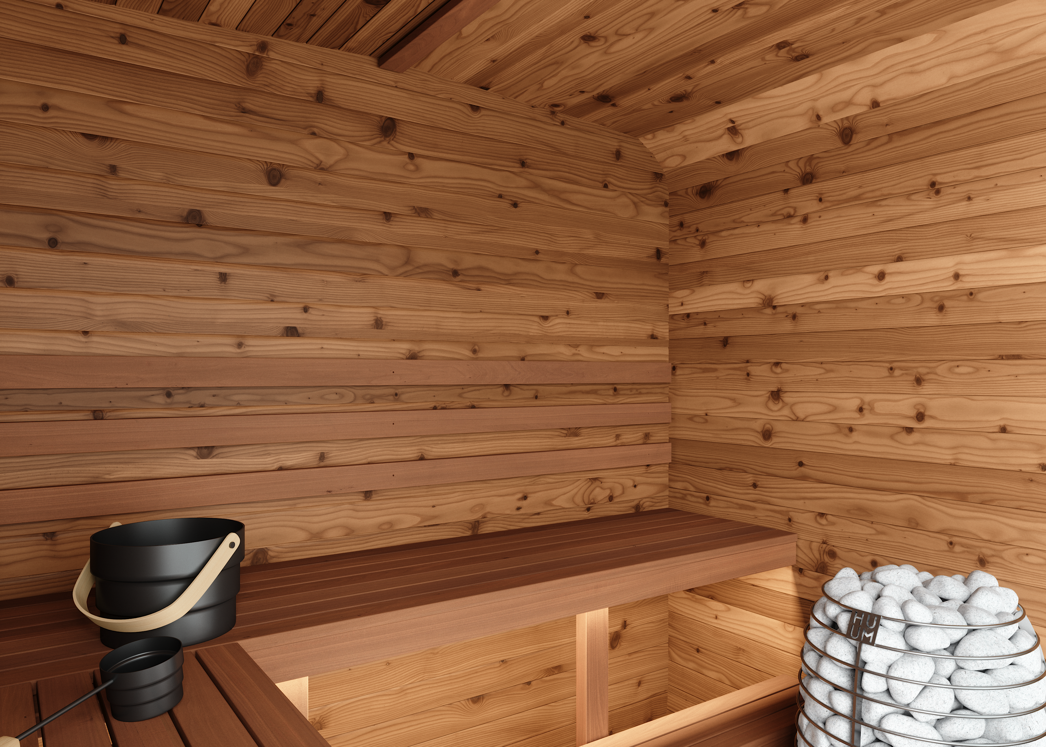 Square Barrel Sauna - Nora 210 - Image 6