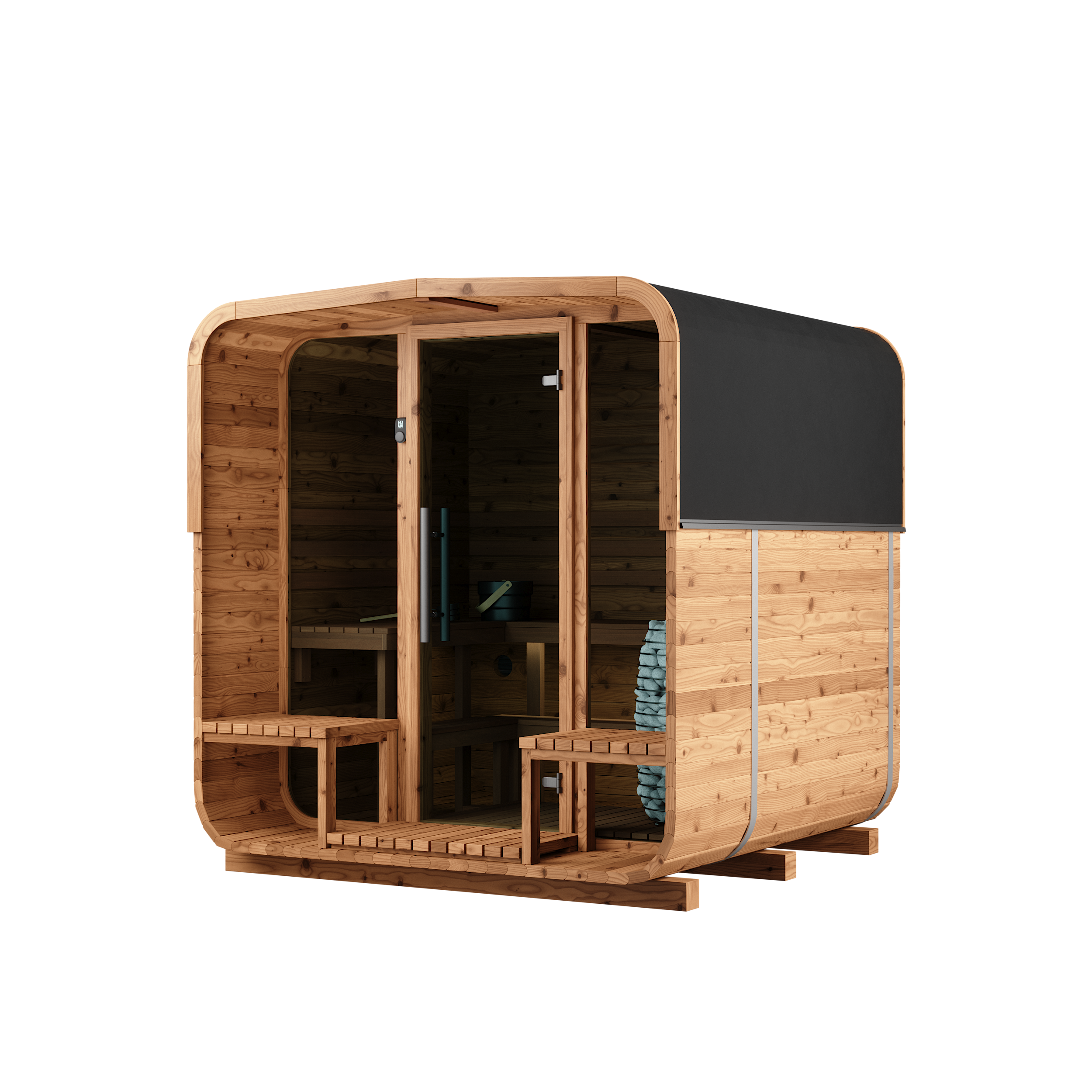Square Barrel Sauna - Nora 210 - Image 8