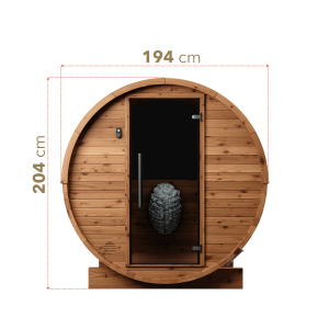 Round Barrel Sauna - Halo Cosy 180