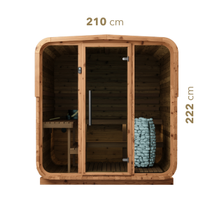 Square Barrel Sauna - Sola 210